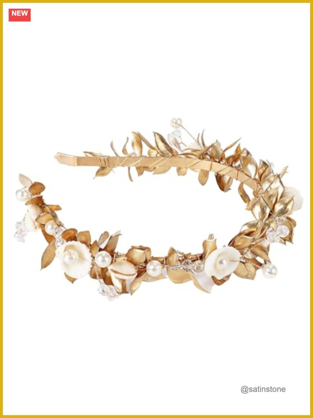 Handmade Shell Flower Crown Headband Boho Hair Accessory